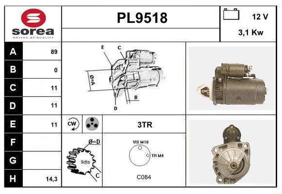 SNRA PL9518 Стартер PL9518: Отличная цена - Купить в Польше на 2407.PL!