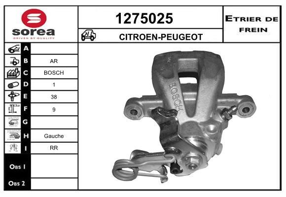 SNRA 1275025 Brake caliper rear left 1275025: Buy near me in Poland at 2407.PL - Good price!