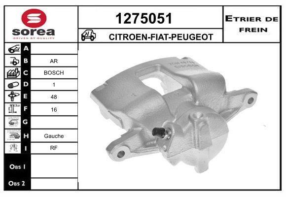 SNRA 1275051 Суппорт тормозной 1275051: Отличная цена - Купить в Польше на 2407.PL!