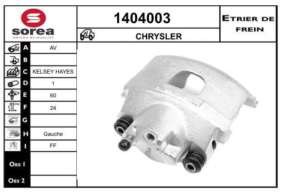 SNRA 1404003 Brake caliper front left 1404003: Buy near me at 2407.PL in Poland at an Affordable price!