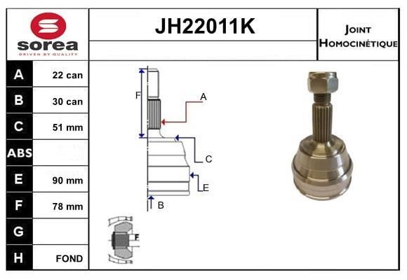 SNRA JH22011K CV joint JH22011K: Buy near me in Poland at 2407.PL - Good price!