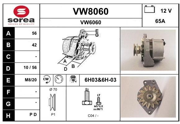 SNRA VW8060 Generator VW8060: Kaufen Sie zu einem guten Preis in Polen bei 2407.PL!