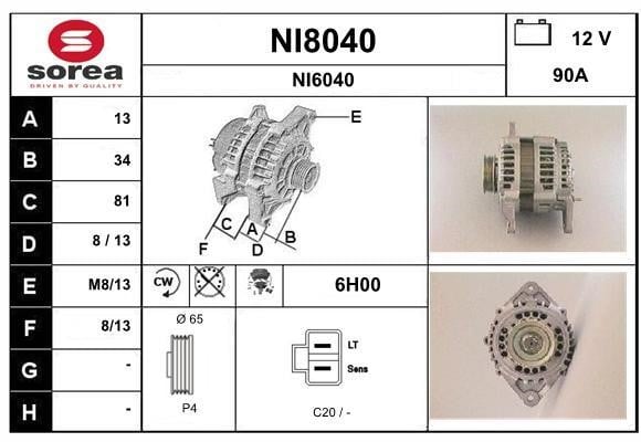 SNRA NI8040 Alternator NI8040: Dobra cena w Polsce na 2407.PL - Kup Teraz!