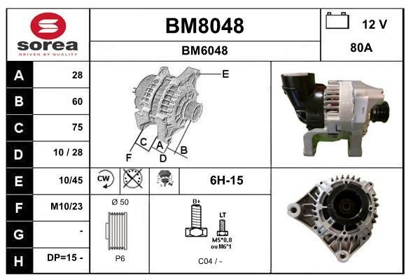 SNRA BM8048 Alternator BM8048: Dobra cena w Polsce na 2407.PL - Kup Teraz!