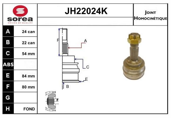 SNRA JH22024K Шарнир равных угловых скоростей (ШРУС) JH22024K: Отличная цена - Купить в Польше на 2407.PL!