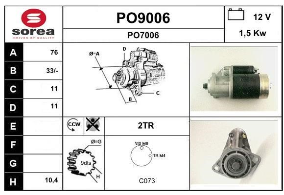 SNRA PO9006 Anlasser PO9006: Kaufen Sie zu einem guten Preis in Polen bei 2407.PL!
