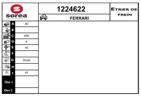 SNRA 1224622 Brake caliper 1224622: Buy near me in Poland at 2407.PL - Good price!
