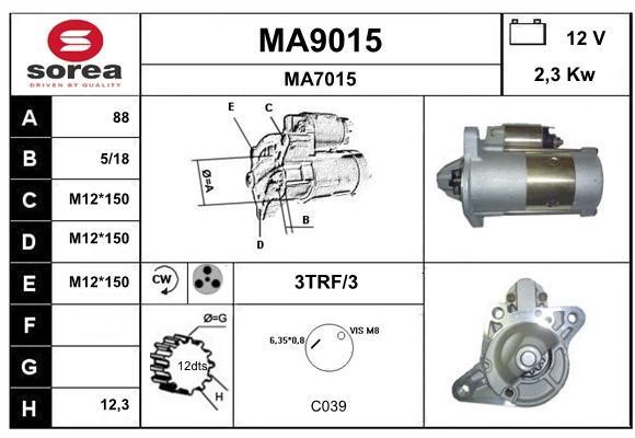 SNRA MA9015 Starter MA9015: Buy near me in Poland at 2407.PL - Good price!