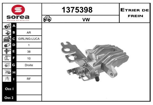 SNRA 1375398 Brake caliper 1375398: Buy near me in Poland at 2407.PL - Good price!