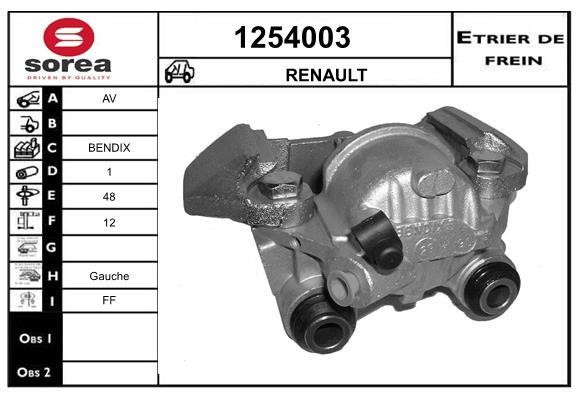SNRA 1254003 Brake caliper front left 1254003: Buy near me in Poland at 2407.PL - Good price!