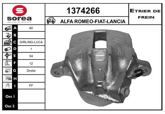SNRA 1374266 Brake caliper front right 1374266: Buy near me in Poland at 2407.PL - Good price!