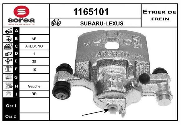 SNRA 1165101 Brake caliper 1165101: Buy near me in Poland at 2407.PL - Good price!