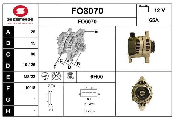 SNRA FO8070 Alternator FO8070: Atrakcyjna cena w Polsce na 2407.PL - Zamów teraz!