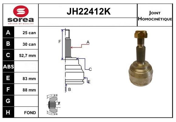 SNRA JH22412K Шарнир равных угловых скоростей (ШРУС) JH22412K: Отличная цена - Купить в Польше на 2407.PL!