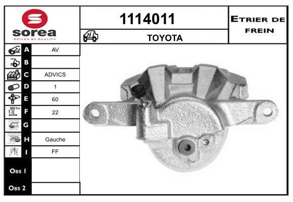 SNRA 1114011 Brake caliper front left 1114011: Buy near me at 2407.PL in Poland at an Affordable price!