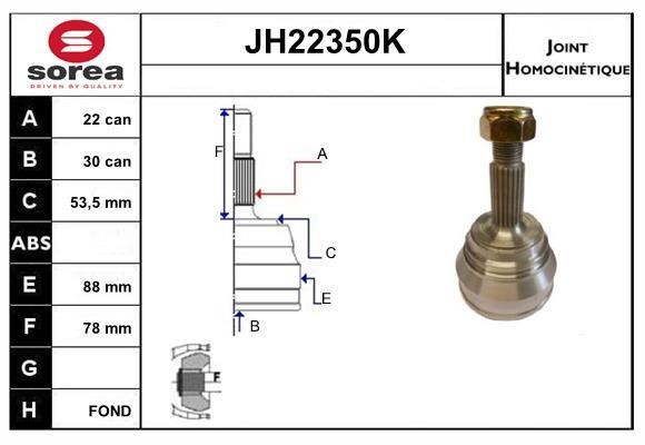 SNRA JH22350K CV joint JH22350K: Buy near me in Poland at 2407.PL - Good price!