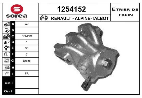 SNRA 1254152 Brake caliper 1254152: Buy near me in Poland at 2407.PL - Good price!