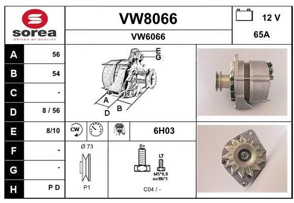 SNRA VW8066 Alternator VW8066: Dobra cena w Polsce na 2407.PL - Kup Teraz!