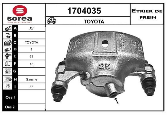 SNRA 1704035 Brake caliper 1704035: Buy near me in Poland at 2407.PL - Good price!