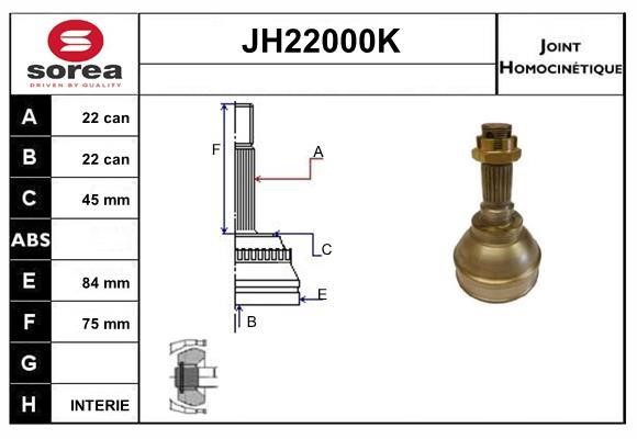 SNRA JH22000K CV joint JH22000K: Buy near me in Poland at 2407.PL - Good price!