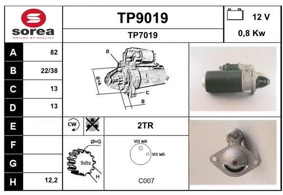 SNRA TP9019 Rozrusznik TP9019: Dobra cena w Polsce na 2407.PL - Kup Teraz!