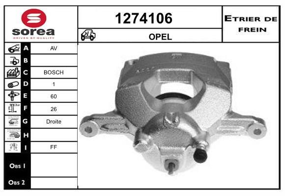 SNRA 1274106 Суппорт тормозной передний правый 1274106: Отличная цена - Купить в Польше на 2407.PL!