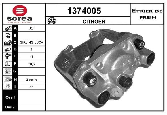 SNRA 1374005 Суппорт тормозной 1374005: Отличная цена - Купить в Польше на 2407.PL!