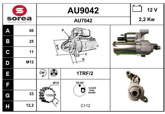 SNRA AU9042 Starter AU9042: Buy near me at 2407.PL in Poland at an Affordable price!
