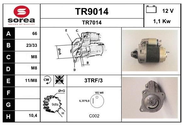 SNRA TR9014 Starter TR9014: Buy near me in Poland at 2407.PL - Good price!