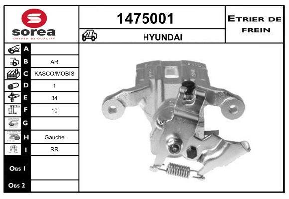 SNRA 1475001 Brake caliper 1475001: Buy near me at 2407.PL in Poland at an Affordable price!