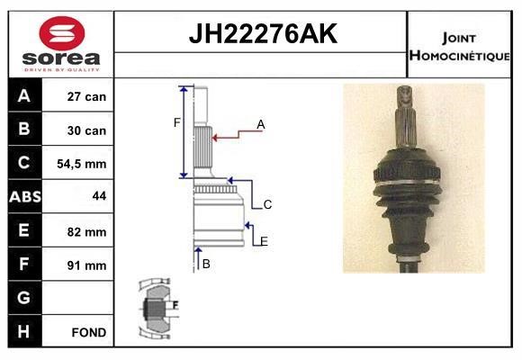 SNRA JH22276AK Шарнір рівних кутових швидкостей (ШРКШ) JH22276AK: Купити у Польщі - Добра ціна на 2407.PL!
