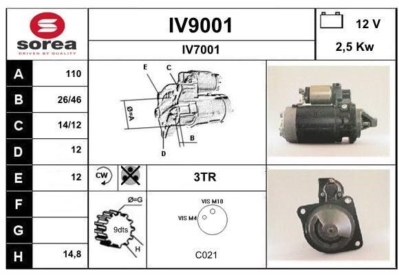 SNRA IV9001 Стартер IV9001: Купить в Польше - Отличная цена на 2407.PL!