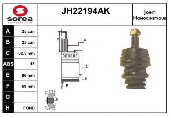 SNRA JH22194AK Przegub homokinetyczny JH22194AK: Dobra cena w Polsce na 2407.PL - Kup Teraz!