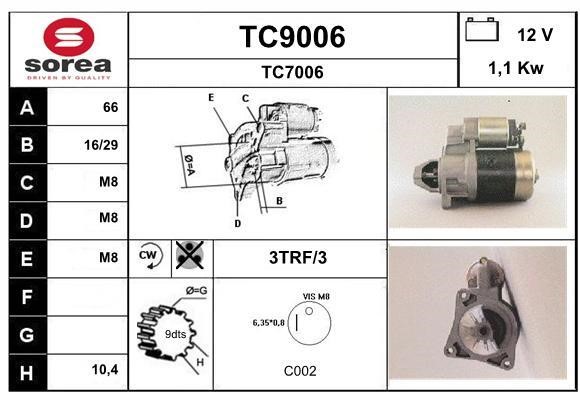 SNRA TC9006 Стартер TC9006: Отличная цена - Купить в Польше на 2407.PL!