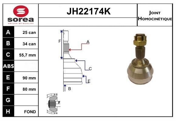 SNRA JH22174K CV joint JH22174K: Buy near me in Poland at 2407.PL - Good price!