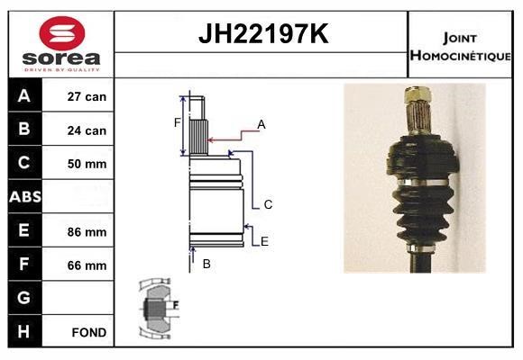 SNRA JH22197K CV joint JH22197K: Buy near me in Poland at 2407.PL - Good price!