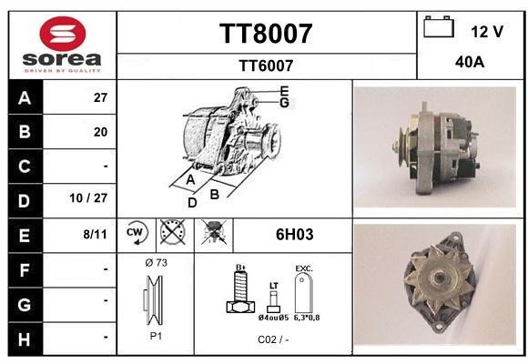 SNRA TT8007 Генератор TT8007: Купить в Польше - Отличная цена на 2407.PL!