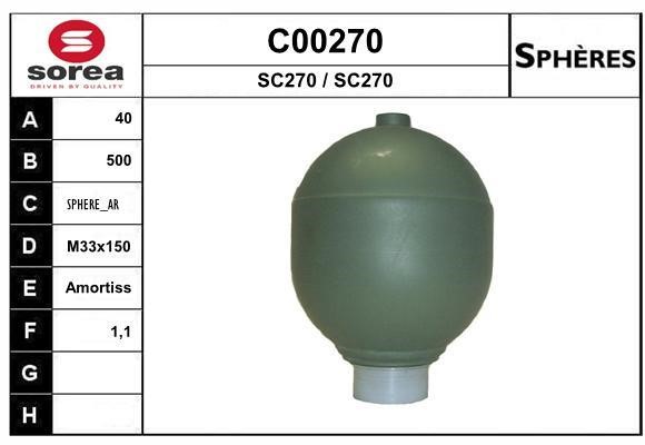 SNRA C00270 Hydraulic accumulator C00270: Buy near me in Poland at 2407.PL - Good price!