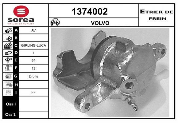 SNRA 1374002 Суппорт тормозной передний правый 1374002: Отличная цена - Купить в Польше на 2407.PL!