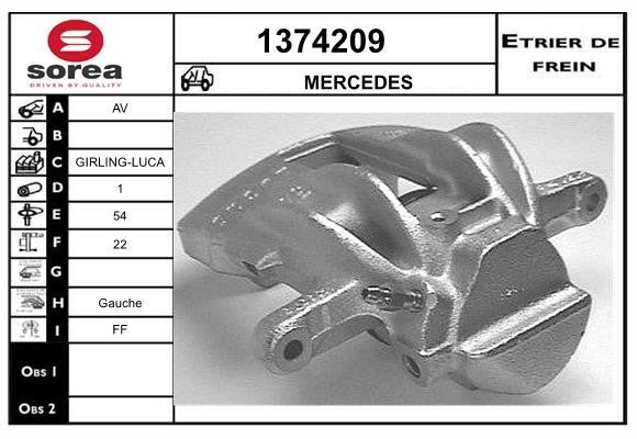 SNRA 1374209 Brake caliper 1374209: Buy near me in Poland at 2407.PL - Good price!