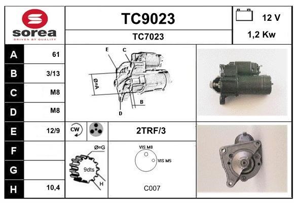 SNRA TC9023 Starter TC9023: Buy near me in Poland at 2407.PL - Good price!