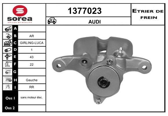 SNRA 1377023 Brake caliper rear left 1377023: Buy near me in Poland at 2407.PL - Good price!