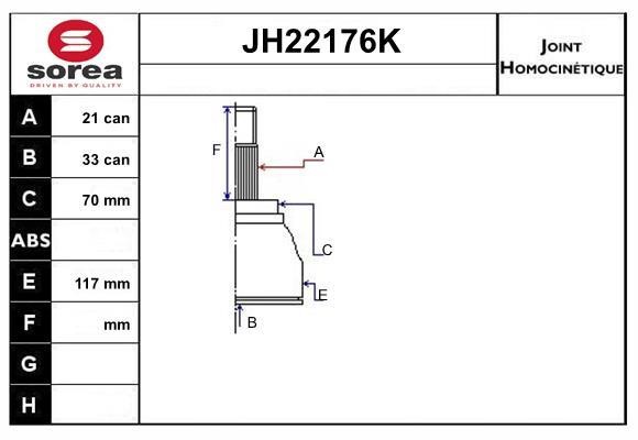 SNRA JH22176K Шарнір рівних кутових швидкостей (ШРКШ) JH22176K: Приваблива ціна - Купити у Польщі на 2407.PL!