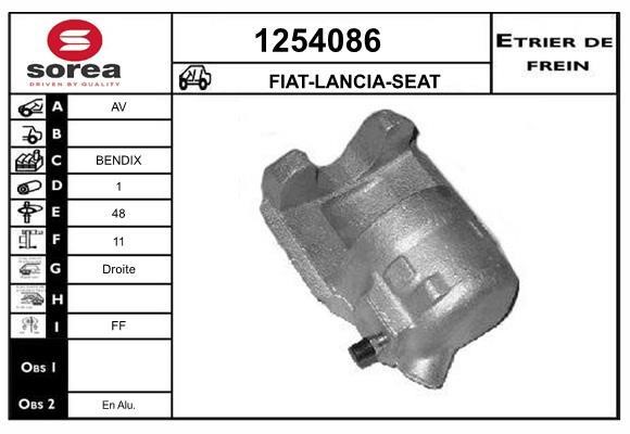 SNRA 1254086 Brake caliper front right 1254086: Buy near me in Poland at 2407.PL - Good price!