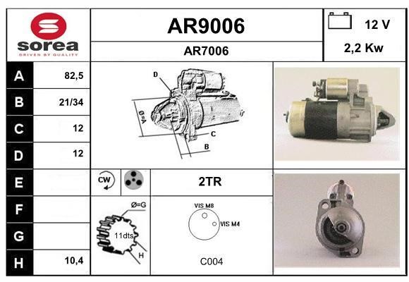 SNRA AR9006 Starter AR9006: Buy near me in Poland at 2407.PL - Good price!