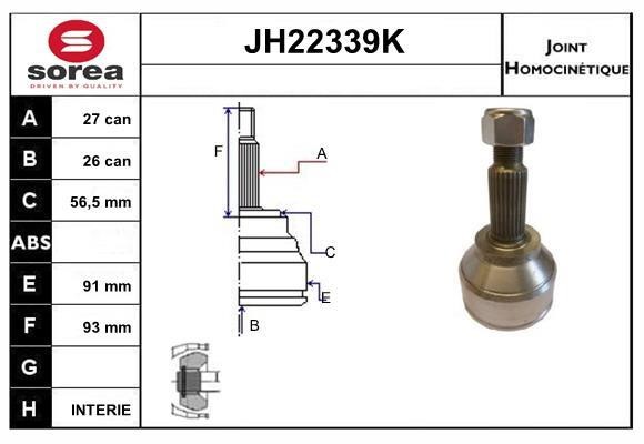 SNRA JH22339K CV joint JH22339K: Buy near me in Poland at 2407.PL - Good price!