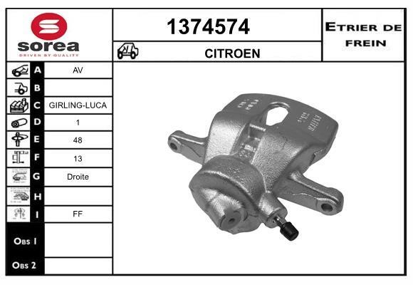 SNRA 1374574 Brake caliper 1374574: Buy near me in Poland at 2407.PL - Good price!