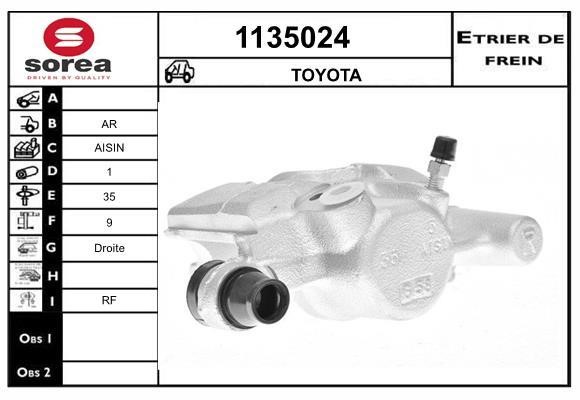 SNRA 1135024 Brake caliper 1135024: Buy near me in Poland at 2407.PL - Good price!