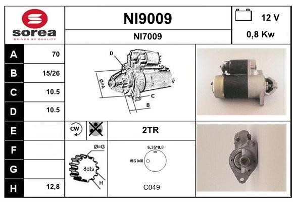 SNRA NI9009 Anlasser NI9009: Kaufen Sie zu einem guten Preis in Polen bei 2407.PL!