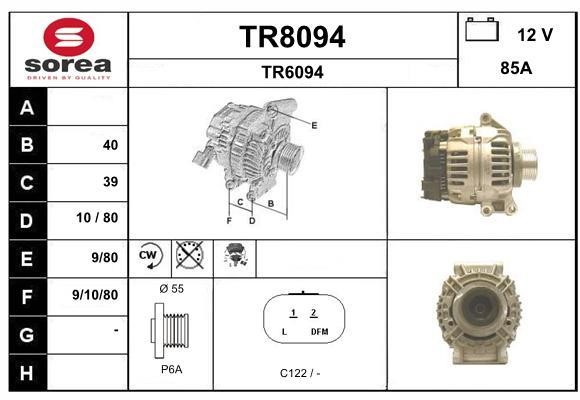 SNRA TR8094 Alternator TR8094: Dobra cena w Polsce na 2407.PL - Kup Teraz!